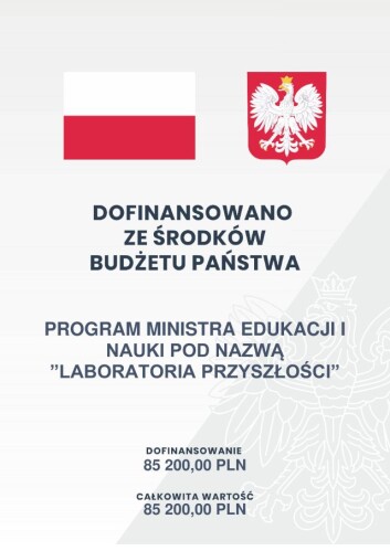 Plakat Program Ministra Edukacji i Nauki Laboratoria Przyszłosci