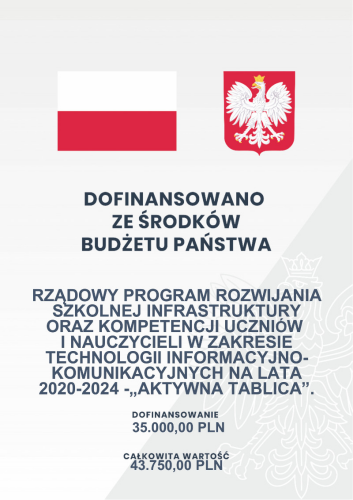 Plakat Aktywna Tablica 2020-2024